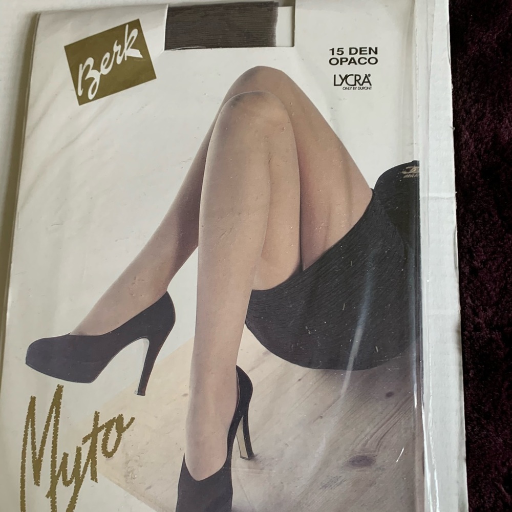 New 15 Den opaque silver gray Panty Hose Tights with Lycra Eur size 3 US L